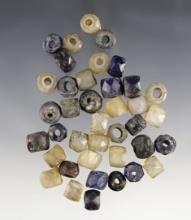 Group of 39 Russian Faceted Trade Beads found in the Pacific Northwest, circa 1800's.