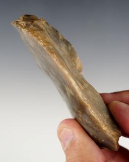 Large 3 1/2" beautifully flaked Turtle Back Scraper - Flint Ridge Flint. Washington Co., Ohio.