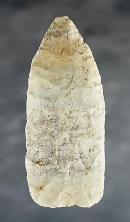 4 1/8" Blade made from patinated cream-colored Chert. Found in the Midwestern U.S.