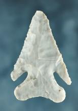 Deep notched 2 1/4" Archaic Thebes with nice ancient basal grinding. Found in Ohio.