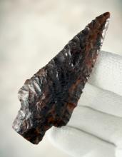 3 31/16" Knife that was anciently salvaged by a later culture. Made from Mahogany Obsidian.