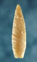 Transverse-oblique flaking on this 2 1/16" Constricted Base Paleo Point made from Agate.