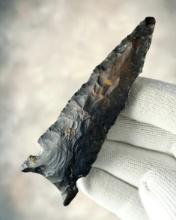 3 15/16" creek-stained Graham Cave. Found in Macon Co., Missouri. COA's. Ex. Jim Crawford.