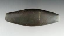 Well patinated 4 5/8" Undrilled Expanded Center Gorget from Ohio. Ex. Terry Elleman.