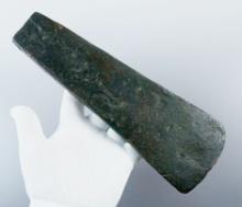 SALE HIGHLIGHT! Huge! 10 3/16" x 3 3/8" Hopewell Copper Celt that weighs over 4lbs. Michigan.