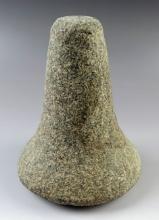 5 7/8" tall Bell Pestle made from Granite with no visible damage. Found in Miami Co., Ohio.