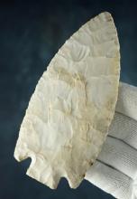 5 1/4" Smith made from Burlington Chert. Found in Jasper Co., Missouri.  Perino & Rogers COA's.