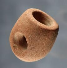 1 5/8" Sandstone Vasiform Pipe. Found at the Riker Site in Tuscarawas Co., Ohio. Ex. Ed Stevens.