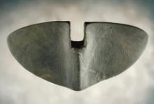 4 9/16" Notched Wing Bannerstone with professional restoration to both wings. Ohio.