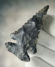 2 5/8" Archaic Thebes found in Fairfield Co., Ohio. Made from Coshocton Flint. Ex. M. Seeley.
