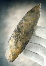 5 3/8" Adena Blade found in Boone Co., Missouri by Jim Bruce. COA's. Ex. Jim Crawford.