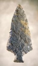 4 13/16" Ashtabula made from attractive blue Coshocton Flint. Found in Wyandot Co., Ohio.