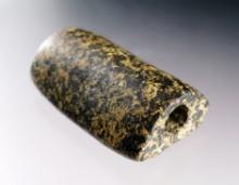 2 1/2" "D" type Bannerstone made from Hardstone. Found in Richland Co., Ohio. Ex. Caldwell.