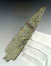 6" Old Copper Culture Swallowtail Point. Bent at some point, but not broken. Found in Wisconsin.