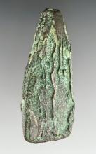 3 5/16" Old Copper Culture Celt that still retains the original green patina.  Found in Wisconsin.