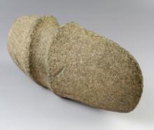7 5/8" long 3/4 Grooved Axe recovered in Indiana. Made from heavily patinated Hardstone.
