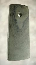 3 15/16" Trapezoidal Pendant made from Banded Slate. Found in the Ohio area. Ex. Tim Bouras.