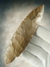 5 1/16" Turkeytail with a steep twist to the blade. Webster Co., Kentucky. COA's. Ex. J. Crawford.