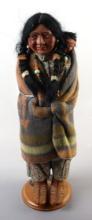 Very tall 15 1/2" vintage Skookum style doll in excellent condition.