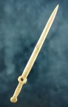 4 3/4" Bone Pin found at the Overflow Pond Site, Indiana, by Charles Trader.