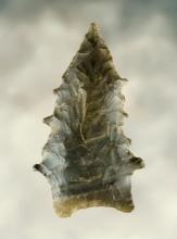 2 3/16" Kirk Stemmed Knife made from Dover Chert . Found in Trigg Co., Kentucky.