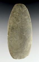 6 3/8" Slate Undrilled Pendant.  Found in Ohio. This was "spotted" on one side for drilling.