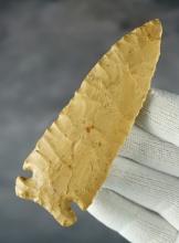 3 13/16" Cache River that is nicely flaked from Chert. Found in Alexander Co., Illinois. COA.