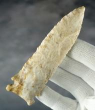 4 5/16" Graham Cave made from Burlington Chert. Found in Illinois. Three COA's.