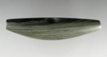 3 3/8" Pick Style Bannerstone from Allen Co., Indiana. Surface has been cleaned. Ex. John Lutz.