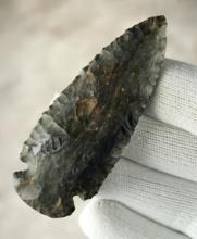 Well patinated 2 7/8" Coshocton Flint Dovetail found in central Ohio.