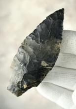 3 1/2" Archaic Stemmed made from Coshocton Flint. Found in Licking Co., Ohio. Ex. John Lutz.