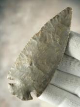 3 5/8" Hornstone Chert Dovetail found in Orange Co., Indiana. Davis COA. Ex. J.C. Chambers.