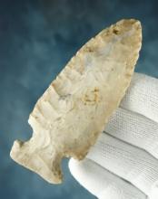 3 3/4" Sidenotch made from Flint Ridge Flint. Found in Lorain Co., Ohio. Ex. B. Gandee, J. Lutz.