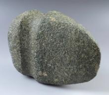6 3/16" long 3/4 Grooved Granite Axe found in Ohio. Ex. Brian Ebosh and John Lutz.