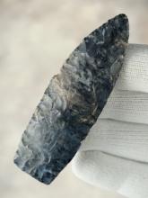 3 1/4" Coshocton Paleo Lanceolate with nicely ground lower edges. Found in Coshocton Co., Ohio.