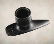 Beautifully polished 4" by 2" Steatite Intrusive Mound Pipe. Found in Hardin Co., Ohio. Broken/glued