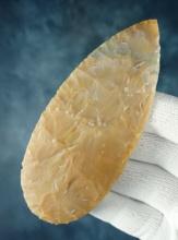 Fine 4 1/2" Adena Oakshade Cache Blade found in Fulton Co., Ohio. Ex. Karl Parchert, Jack Hooks.