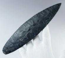 Fine 9 1/2" Blade made from Colha Flint with great patina. Recovered in Belize. Ex. Richard Shively.
