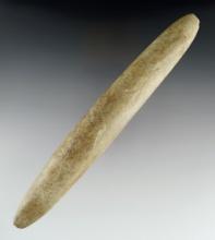 Rare! 8 5/16" Highly polished Pre-Columbian Taino Culture Double Bit Hardstone Chisel/ Celt.
