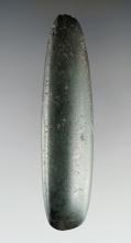 Rare! 4 1/16" Pre-Columbian Taino Culture Double Bit Hardstone Chisel/ Celt made from black Diorite.