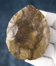 3 7/16" Cache Blade made from Cobden Flint. Found in Franklin Co., Illinois by  Bill Withrow.