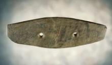 Heavily patinated 5 1/2" Gorget from Clermont Co., Ohio Ex. Diller, Falleti, Cramer, Dallman, Lutz.