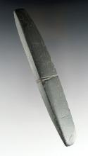 5 5/8" Ohio Slate Bar Weight that is Grooved at the center with a couple engraved lines and tallies.