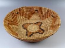 8 7/8" diameter Apache Coil Basket that is nicely made and tightly woven.