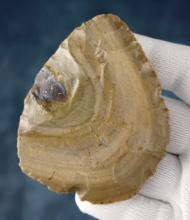3 1/2" Cache Blade made from Cobden Flint. Found in Franklin Co., Illinois by Bill Withrow.
