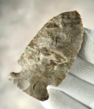 2 5/8" Newton Falls found in Huntington Co., Indiana by Jim Bickel. COA. Ex. J.C. Chambers.