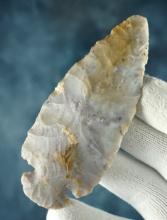 3 15/16" Dovetail made from Flint Ridge Flint. Found in Stark Co., Ohio. COA. Ex.  J.C. Chambers.