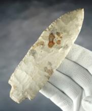 Large 5 5/8" Stemmed Knife made from attractive material. Found in Walworth Co., Wisconsin.