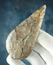 3 15/16" patinated Flint Ridge Flint Blade found in Knox Co., Ohio. Ex. Altick. Ex. Mark Seeley.