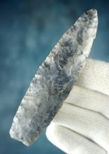 4 1/16" Paleo Lanceolate found in Coshocton Co., Ohio. Ex. Lar Hothem. COA. Ex. Ed Stevens.